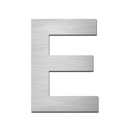 Serafini Hausnummer "E" Edelstahl V4A selbstklebend 30.7214.03 G