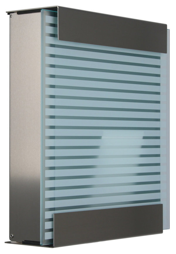 Keilbach Briefkasten glasnost.glass.white-stripes #07 1112