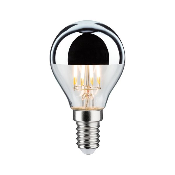 Paulmann Leuchtmittel Bundle 4x LED Tropfen Kopfspiegel silber 4x 4,8 Watt E14 2700K #5077