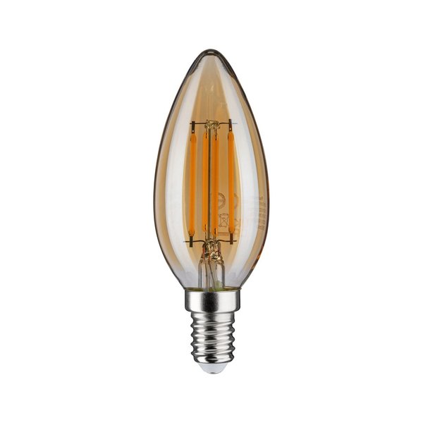 Paulmann Vintage Edition LED Kerze klares Glas  E14 230V 430lm 4,7W 2500K dimmbar Gold #28705