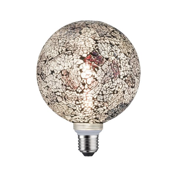 Paulmann Miracle Mosaic Edition LED Globe   E27 230V 470lm 5W 2700K dimmbar Schwarz #28746