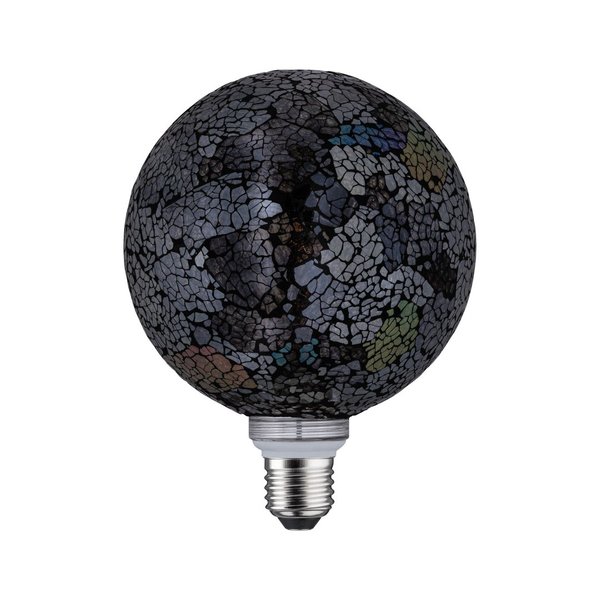 Paulmann Miracle Mosaic Edition LED Globe   E27 230V 470lm 5W 2700K dimmbar Schwarz #28746