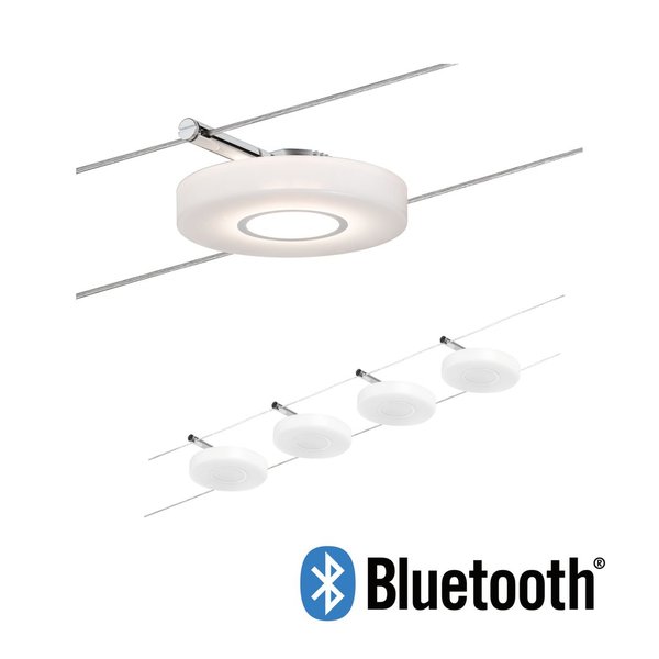 Paulmann LED Seilsystem Smart Home Bluetooth DiscLED I Basisset  Satin #50109