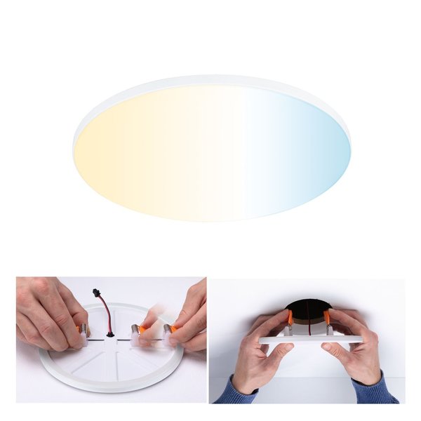 Paulmann VariFit LED Einbaupanel Smart Home Veluna Edge IP44 rund 200mm 1400lm Weiß dimmbar #79957