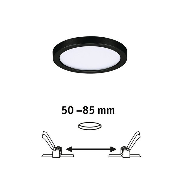 Paulmann VariFit LED Einbaupanel Areo IP44 rund 118mm 4000K Schwarz  #79962
