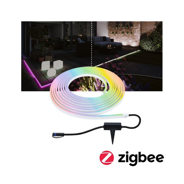 Paulmann Plug & Shine LED Stripe Smart Home Zigbee Smooth Einzelstripe IP67 RGBW+ 39W  Weiß #94562