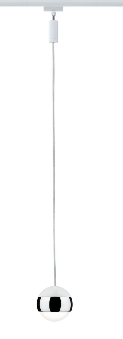 Paulmann URail LED Pendel Capsule II   338lm 6W 2700K dimmbar 230V Weiß#Chrom #95458